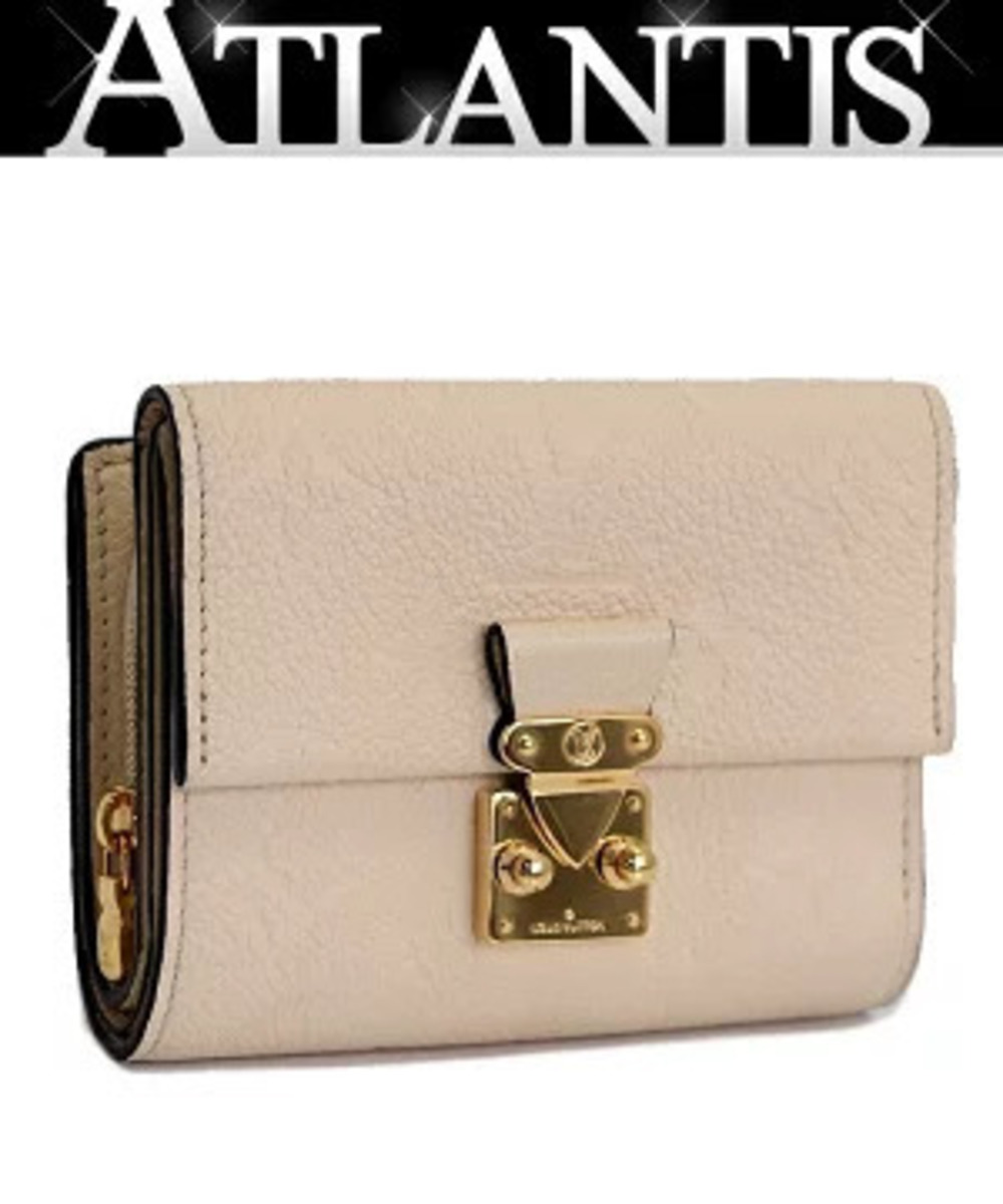 Louis Vuitton Portefeuille Metis Tri fold Wallet Empreinte Cream